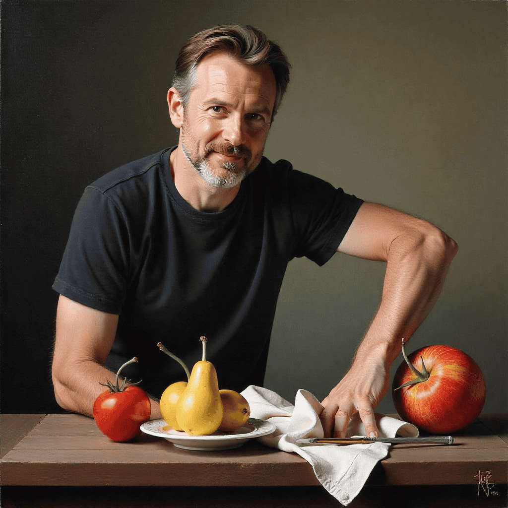 Pintura al óleo en proceso